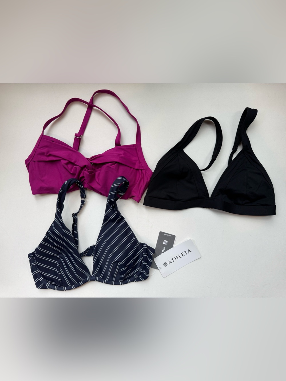 Athleta Bikini Top Bundle 3 Pieces NWT & EUC Mixed Sizes Swim